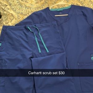 Carhartt scrub set large top and bottom